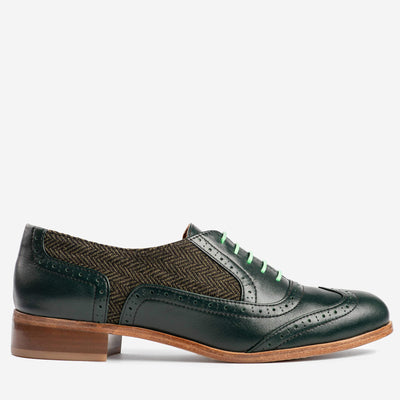 green oxford shoes for women