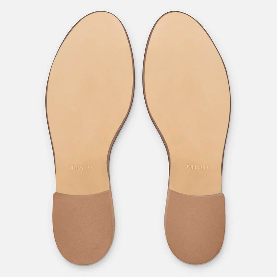 Beige Leather Sole - 1" Heel