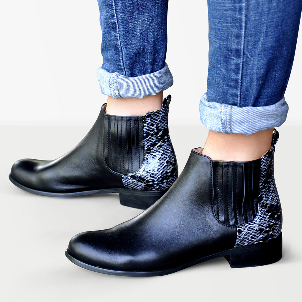 Black Chelsea Boots Women by Julia Bo | Custom Shoes & Boots - Julia Bo - Women's Oxfords