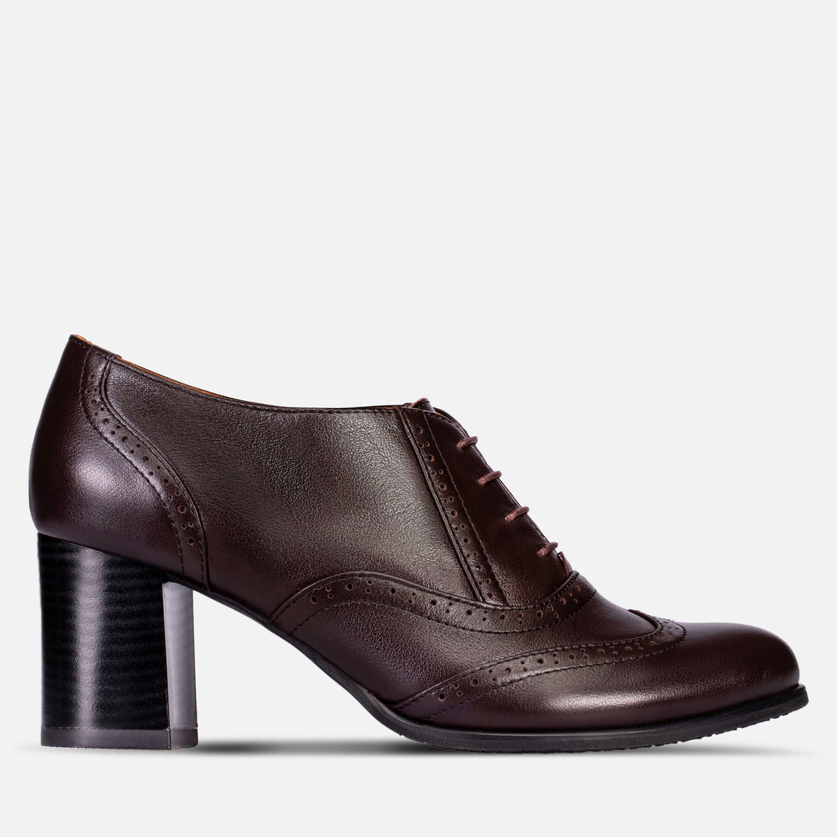 Womens Oxford Heels Brown | Julia Bo - Women's Oxford Shoes & Boots ...